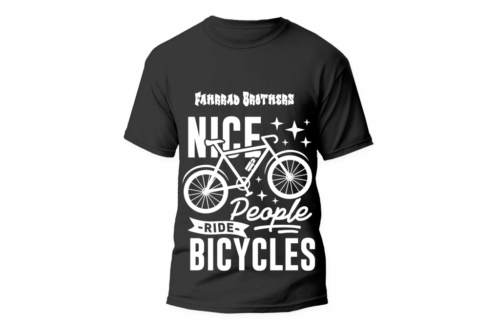 Nice People Ride Bicycles weiss