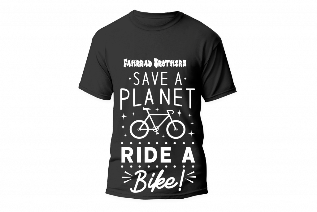Save a Planet Ride a Bike weiss